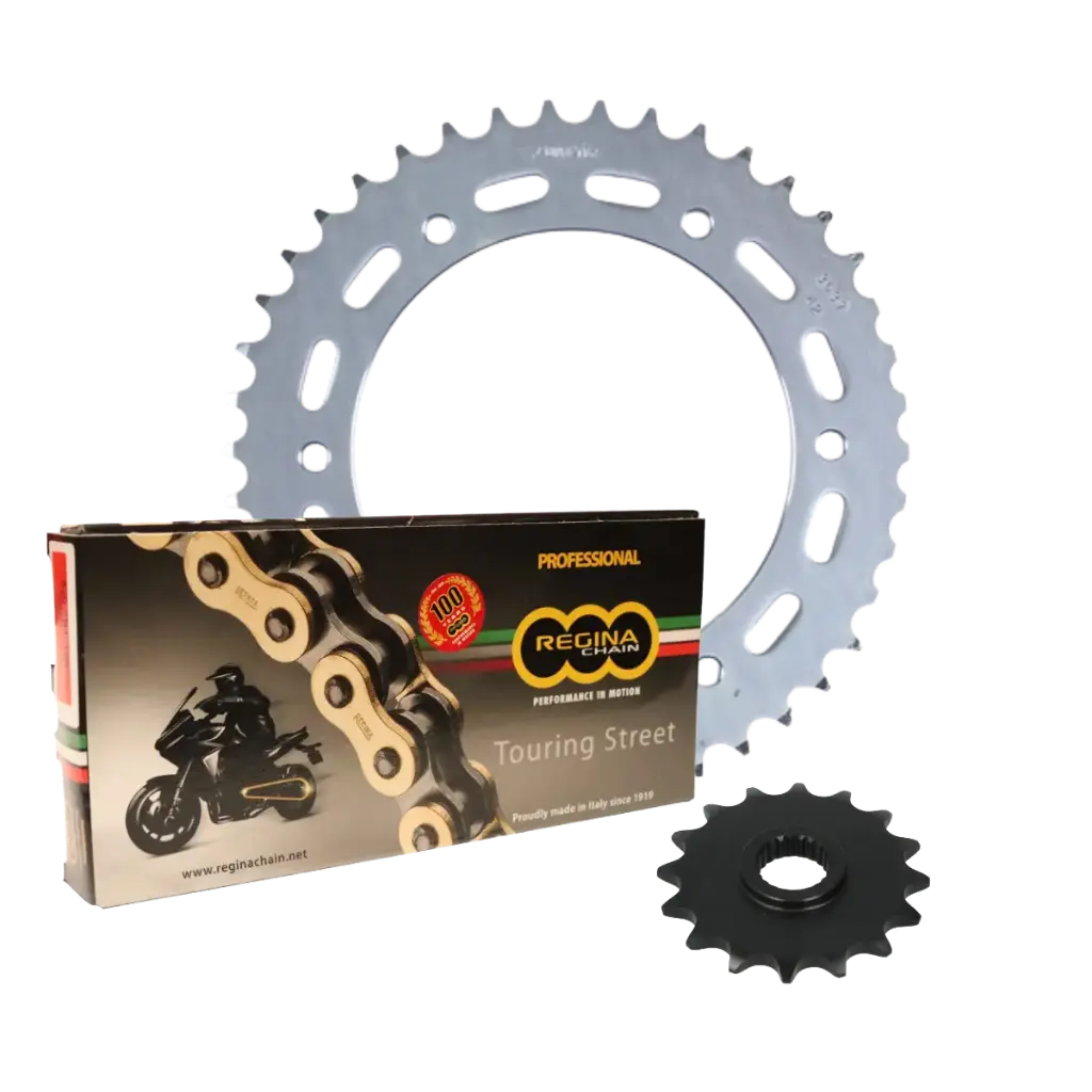 [38616+1-3637-47+135ZRE/1005] Kit Arrastre Regina Bmw F650 GS 16-47 520 x114 Dorada