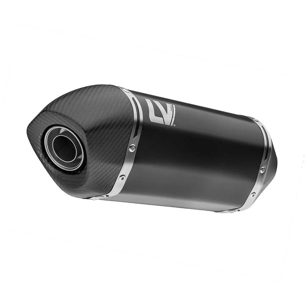 [9801BU] Escape Adaptable Leovince LV-14 Ø50 L=270mm Inox Black Copa Carbono Tipo BMW GS