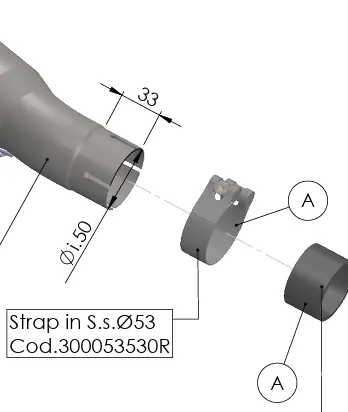 Abrazadera Inox Leovince Emplame Exosto Ø53