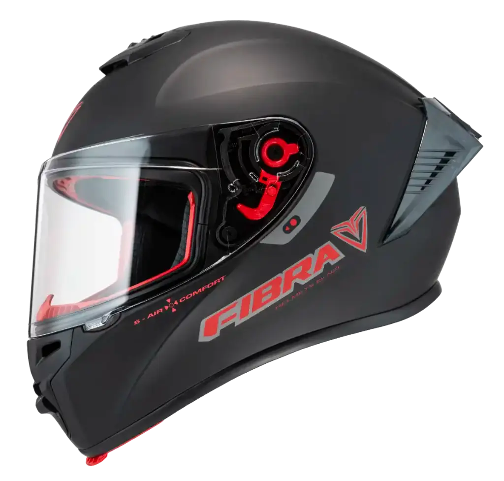 [150364A660V2M] Casco Integral Fibra Giga 2 Stream Chroma Neg/Rojo (M)