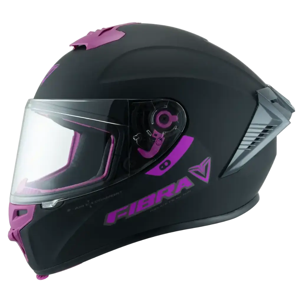Casco Integral Fibra Giga 2 Stream Chroma Neg/Purpura Mate