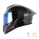 Casco Integral Shaft Pro 620C EVO Carbono Solid Visor Iridium Azul