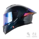 Casco Integral Shaft Pro 620C EVO Carbono Azul Visor Iridium Azul