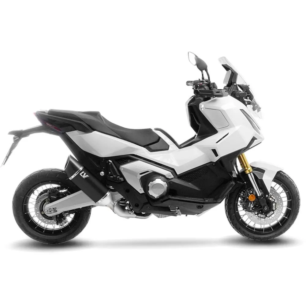 [15614BU] Exosto Slip-on Leovince LV14R Black Honda X-ADV 750'17-24  NH Ø50
