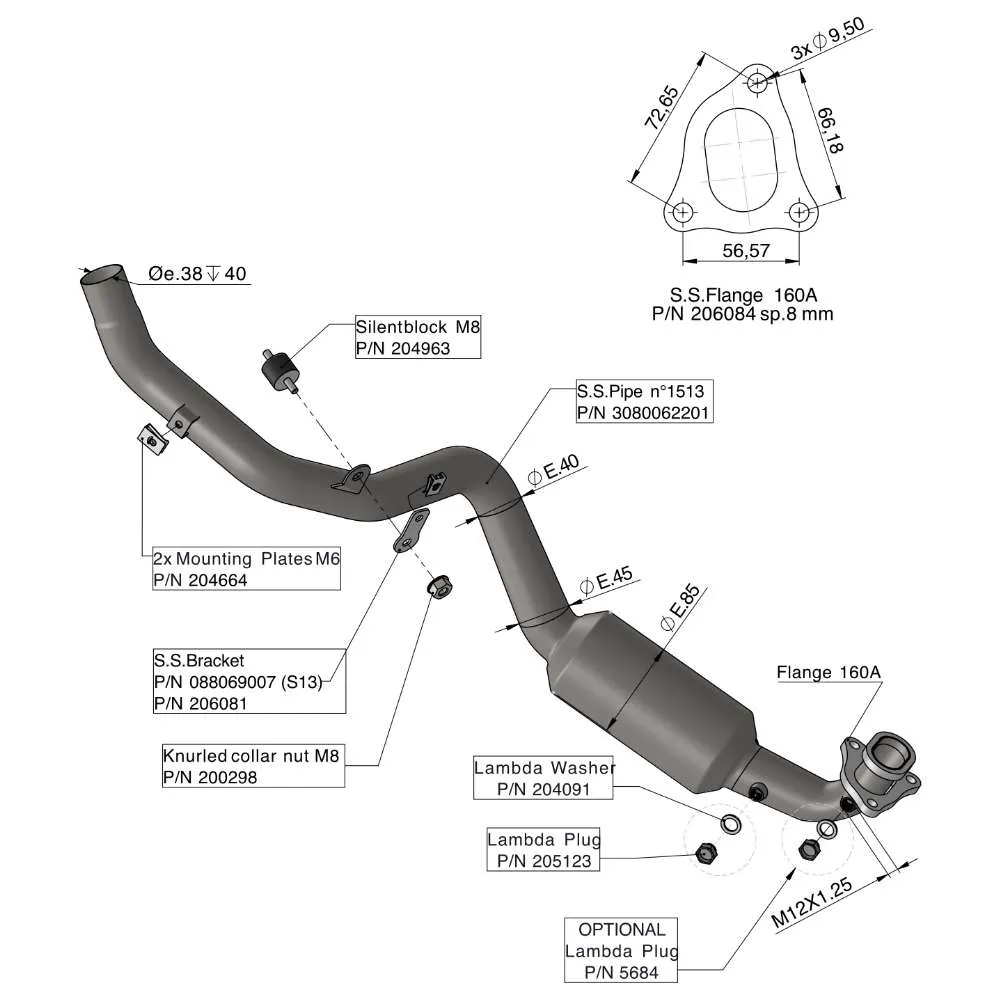 [80062] Tuberia Full System Leovince Honda X-Adv 750 No Hom