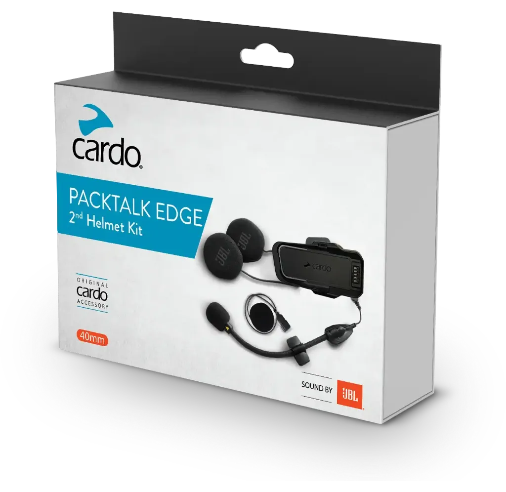 Kit intercom Cardo Packtalk Edge Segundo Casco - Sonido JBL