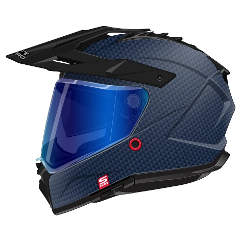 Casco Dual Shaft Pro MX480 Carbono Visor Azul Iridium