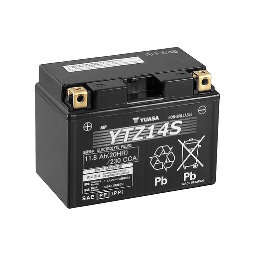 [YTZ14S] Bateria Yuasa Yamaha FZ1 06-15 / BMW R1200GS 13-17 / Honda Africa Twin 16-19/ KTM 990 /1190 / Super Duke GT 17-18 /Super Adv 14-18