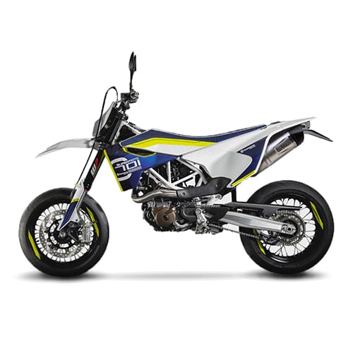 [8299E] Exosto Slip-on Leovince LV One Evo KTM SMC 690 '08 Inox Husqvarna 701 Supermoto/Enduro Inox