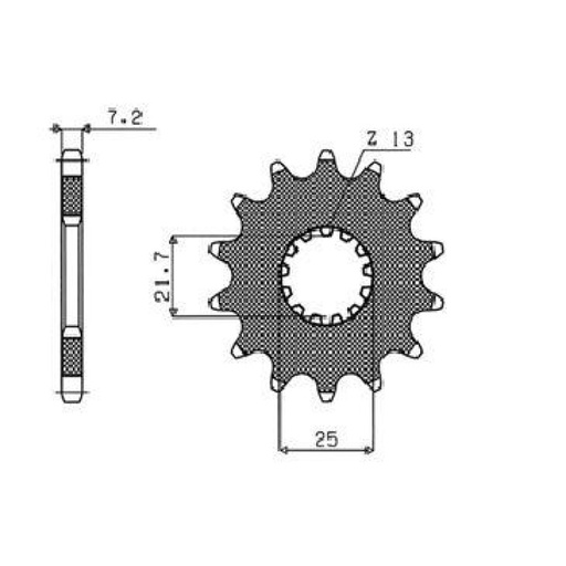 [40415] Piñon de Salida Sunstar 525x15 Suzuki V-Strom / Tiger / GSR / GSX-R/ ZX-10R