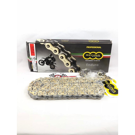 [135ZRE/1008] Cadena Regina 520 x 120 Enduro Con Conector + Eslabon Conector en Caja