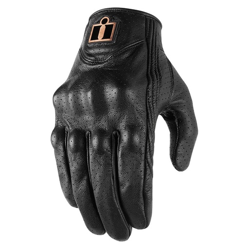 Guantes Icon Pursuit Classic Perforado Negro