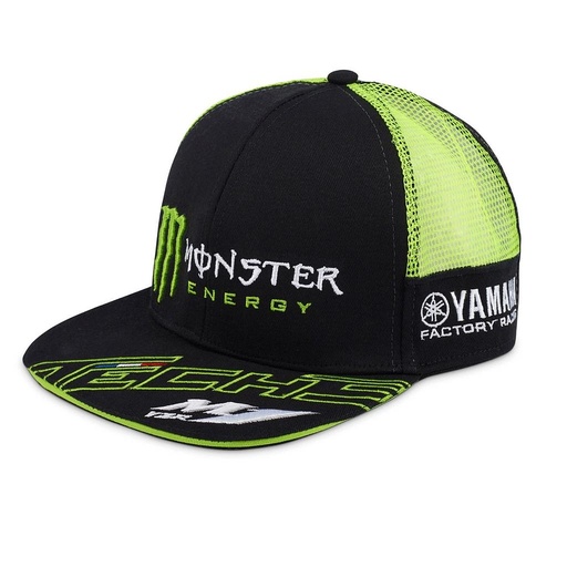 [18T3M-BBC-GREEN-FP] Gorra Plana Tech 3 Monster Yamaha Mesh