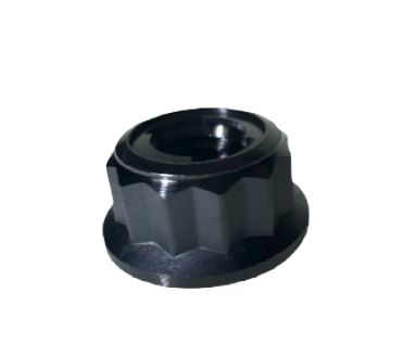 [M10x1.00-SN12-BK] Tuerca Corona Titanio 12 P  M10x1.00 Metal Lock