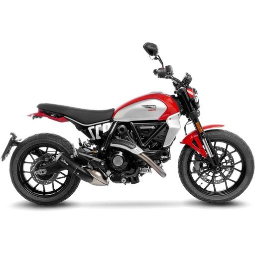 [15266B] Exosto Slip-on Leovince LV10 Black Ø54 Ducati Scrambler Icon/ Nightshift/ Full Throttle inox