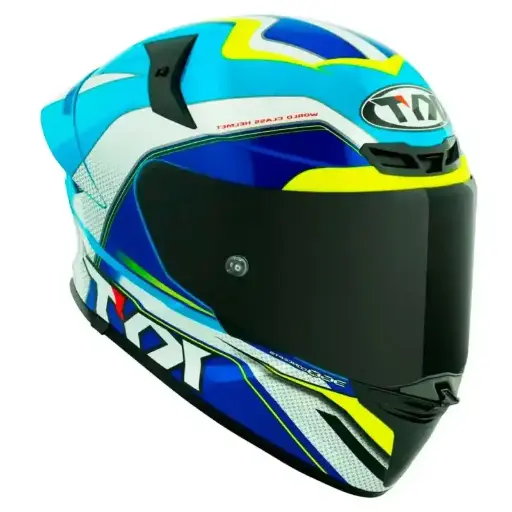 Casco Integral KYT TT-Revo Grand Prix Bco/azul ECE/2206