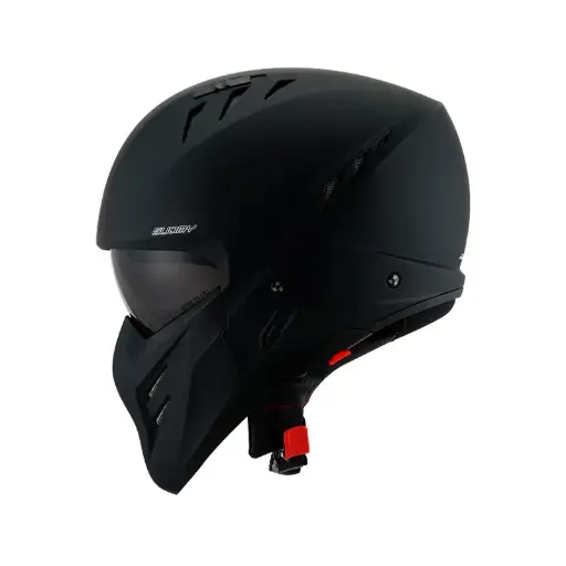 [K6AM00X6.4] Casco Abierto Somy Armor Negro Plano Matte ECE/2206