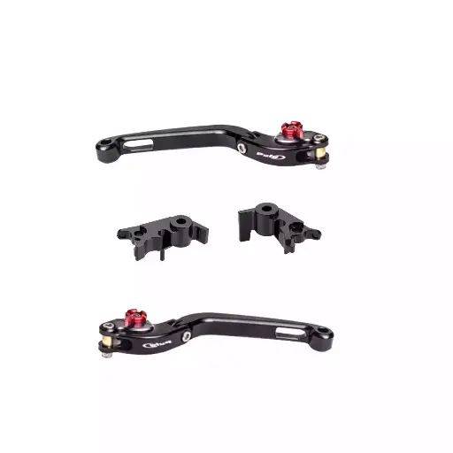 Kit Maniguetas Clutch/Freno Abatibles 2.0 Puig Ducati  Panigale V4 / Streetfigter V4 Neg/Rojo