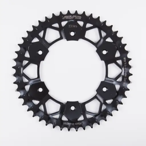 [8-3559-49BK] Corona 520x49 Sunstar Honda CRF125 / CRF250 / CRF450 Works Acero Negro